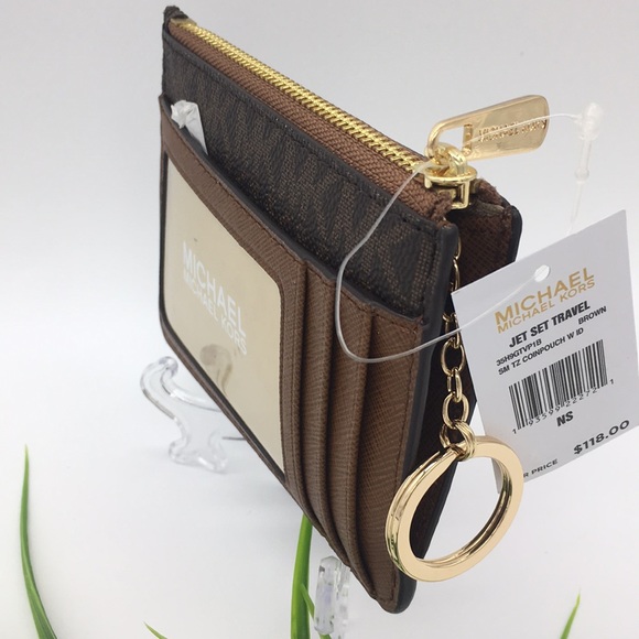 Jet Set Travel Sm TZ Coinpouch W ID Leather Brown - Picture 5 of 8